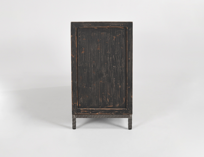 Drake 76" Reclaimed Pine + Travertine 4 Door Sideboard