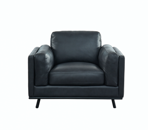 Blaine 43" Top Grain Leather Chair - Urban Charcoal