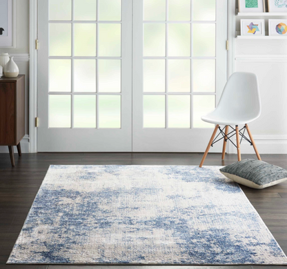 Edenton Area Rug - Ivory/Blue Abstract