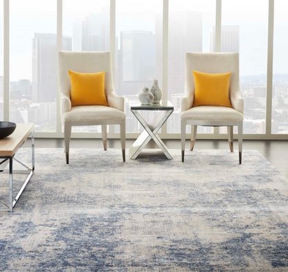 Edenton Area Rug - Ivory/Blue Abstract