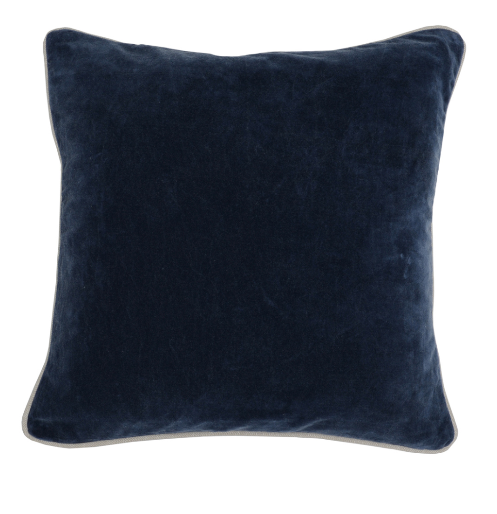 Heirloom Velvet 18x18 Pillow - Navy