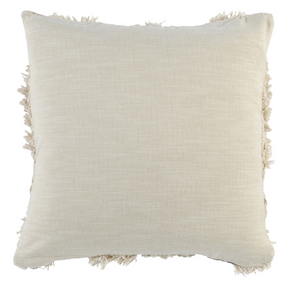 Sahara 20x20 Textured Fringe Pillow - Natural