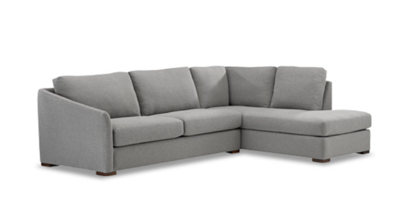 Phoebe Express Ship 122" 2 Cushion Sofa + Bumper Chaise