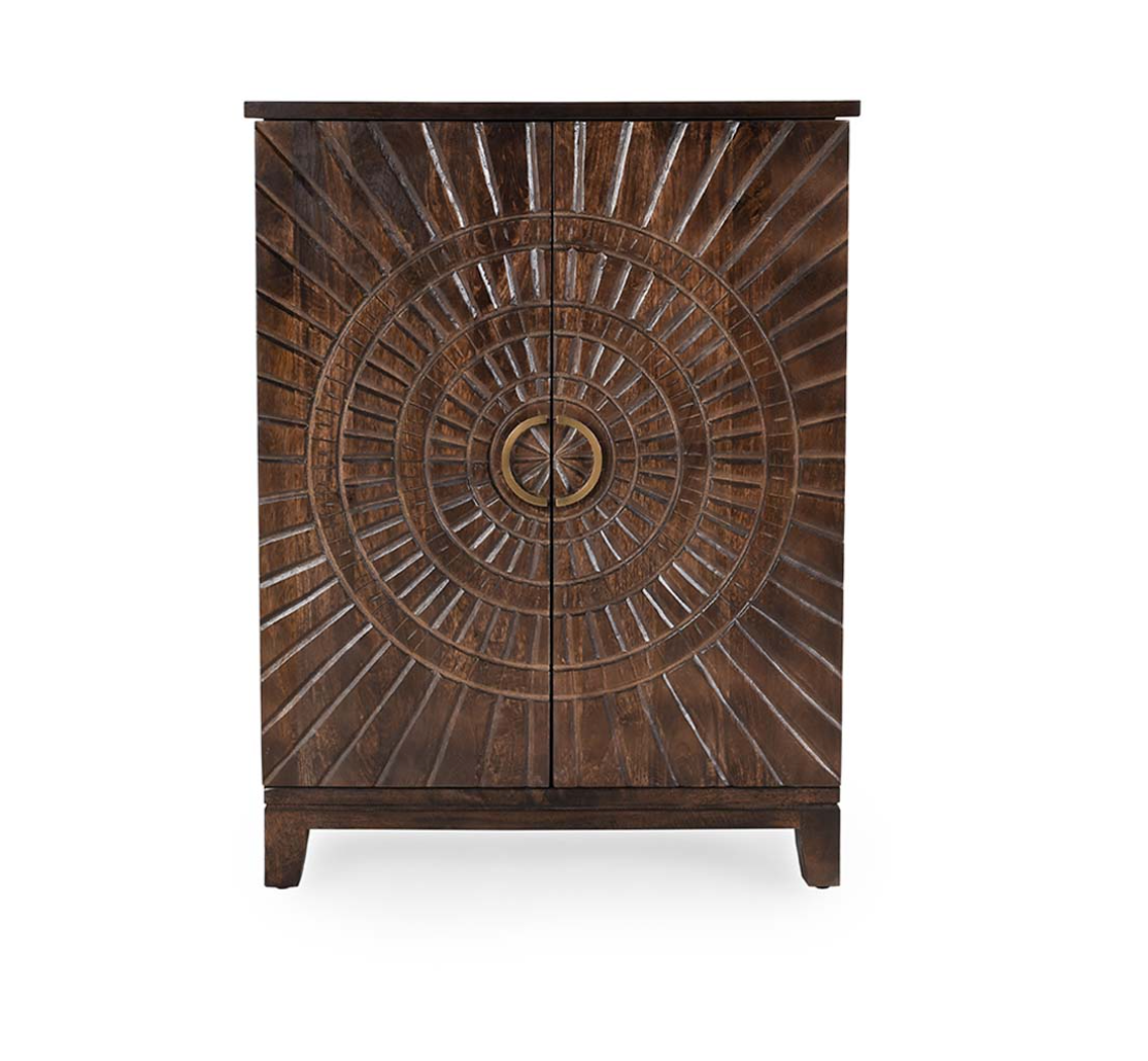 Viviani 36" 2 Door Bar Cabinet - Cocoa