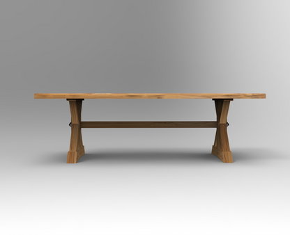 Bartholomew 120" Teak Live Edge Dining Table - Natural