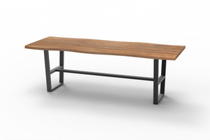 Malcolm Acacia 108" Counter Height Gathering Table - Natural + Gray