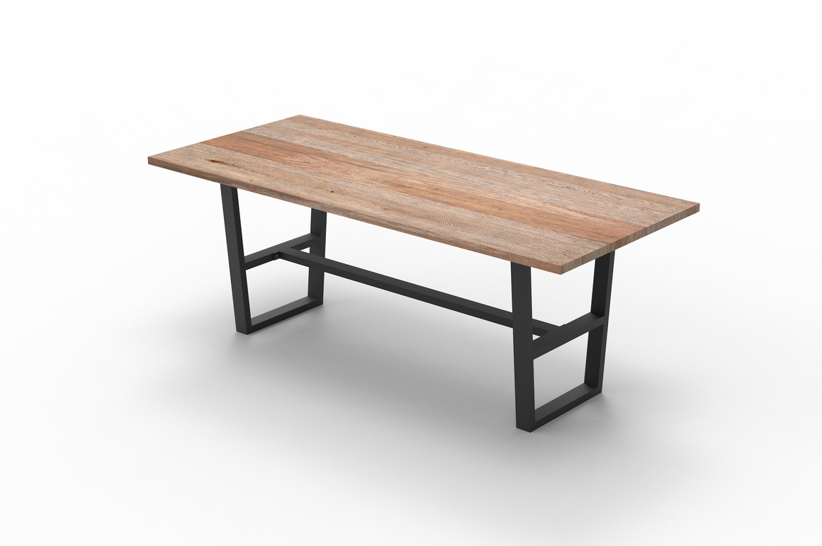 Wallace 96" Oak Counter Height Gathering Table - Sandblasted Natural