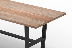 Wallace 108" Oak Counter Height Gathering Table - Sandblasted Natural