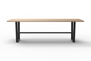 Wallace 120" Oak Counter Height Gathering Table - Sandblasted Natural