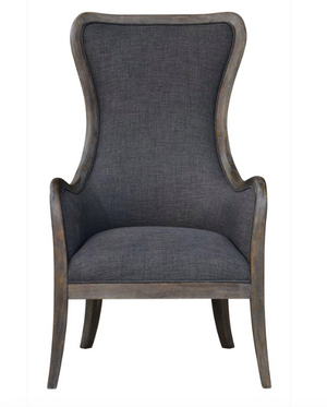 Clarksdale Arm Chair - Charcoal Tweed + Gray Driftwood - Classic Carolina Home
