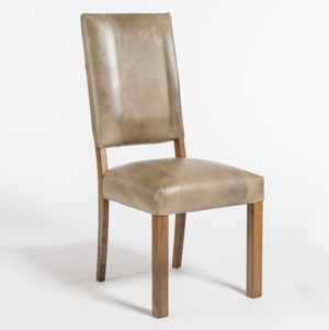 Bryce Dining Chair - Gray Leather + Ash - Classic Carolina Home
