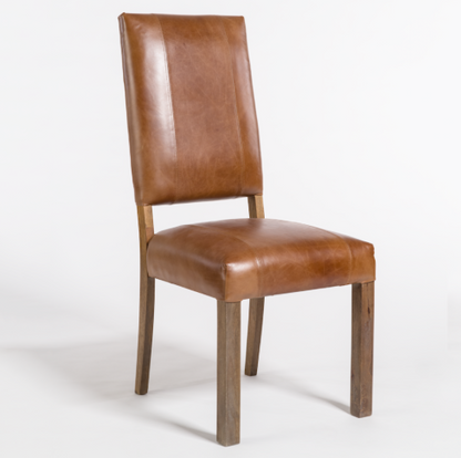 Bryce Dining Chair - Tobacco Leather + Ash - Classic Carolina Home