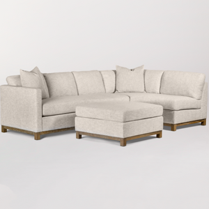 Clifton 114" Sectional - Right Facing Chaise - Crypton Tweed + Driftwood - Classic Carolina Home
