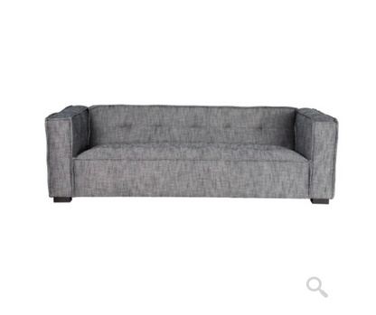 Ellie 98" Tufted Sofa  - Gray - Classic Carolina Home