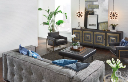 Ellie 98" Tufted Sofa  - Gray - Classic Carolina Home