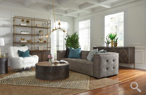 Ellie 98" Tufted Sofa  - Gray - Classic Carolina Home