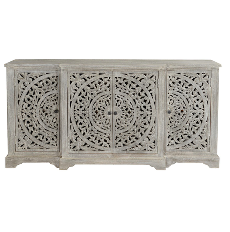 Kara 72" 4 Door Breakfront Sideboard - Classic Carolina Home