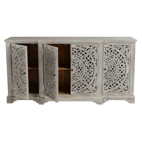 Kara 72" 4 Door Breakfront Sideboard - Classic Carolina Home