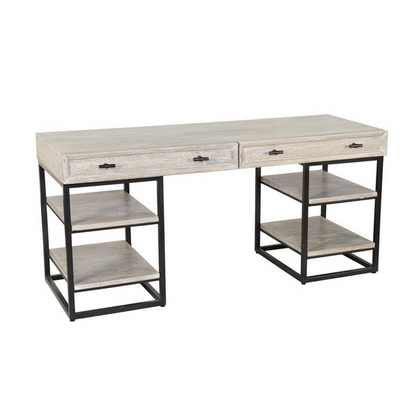 Artisan 65" Wood + Iron Desk - Classic Carolina Home