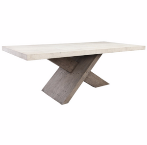 Irving 84" Reclaimed Pine + Concrete Dining Table - Classic Carolina Home