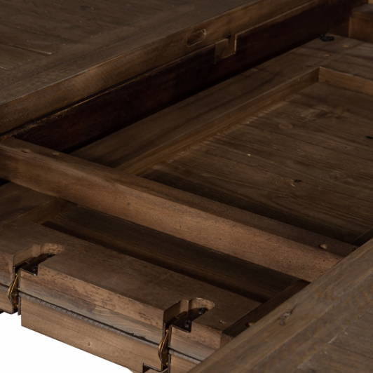 Celeste 63" - 79" Round Extension Dining Table - Rustic Ash - Classic Carolina Home