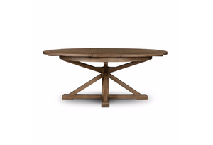 Celeste 63" - 79" Round Extension Dining Table - Rustic Ash - Classic Carolina Home