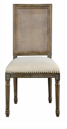 Blackwell Square Mesh Back Dining Chair - French Linen + Driftwood - Classic Carolina Home