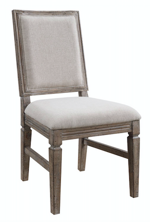 Greenville Upholstered Square Back Dining Chair - Sandstone + Taupe - Classic Carolina Home
