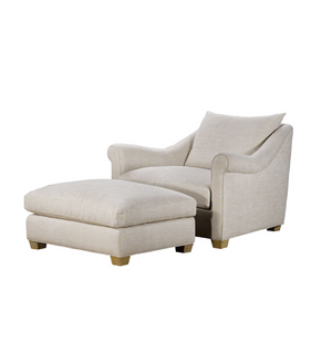 Constance 43" Down Occasional Chair - Natural Linen - Classic Carolina Home