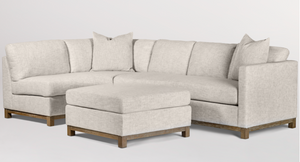 Clifton 114" Sectional  - Left Facing Chaise - Crypton Tweed + Driftwood - Classic Carolina Home