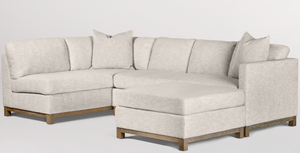 Clifton 114" Sectional  - Left Facing Chaise - Crypton Tweed + Driftwood - Classic Carolina Home