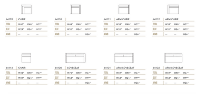 Hannah Express Ship 140" Dual Chaise Sectional