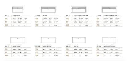 Hannah Express Ship 199" Dual Chaise Sectional