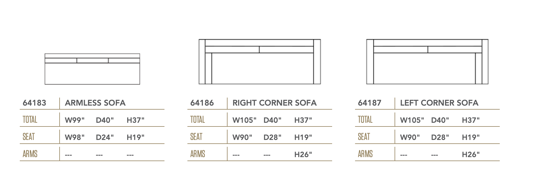 Hannah Express Ship 140" Dual Chaise Sectional
