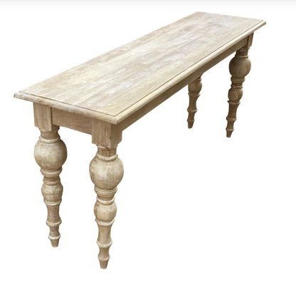 Salem 70" Console Table - New White Wash