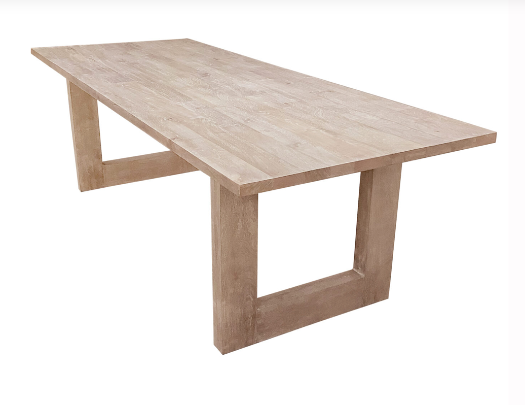 Tristan 95" Dining Table - New White Wash