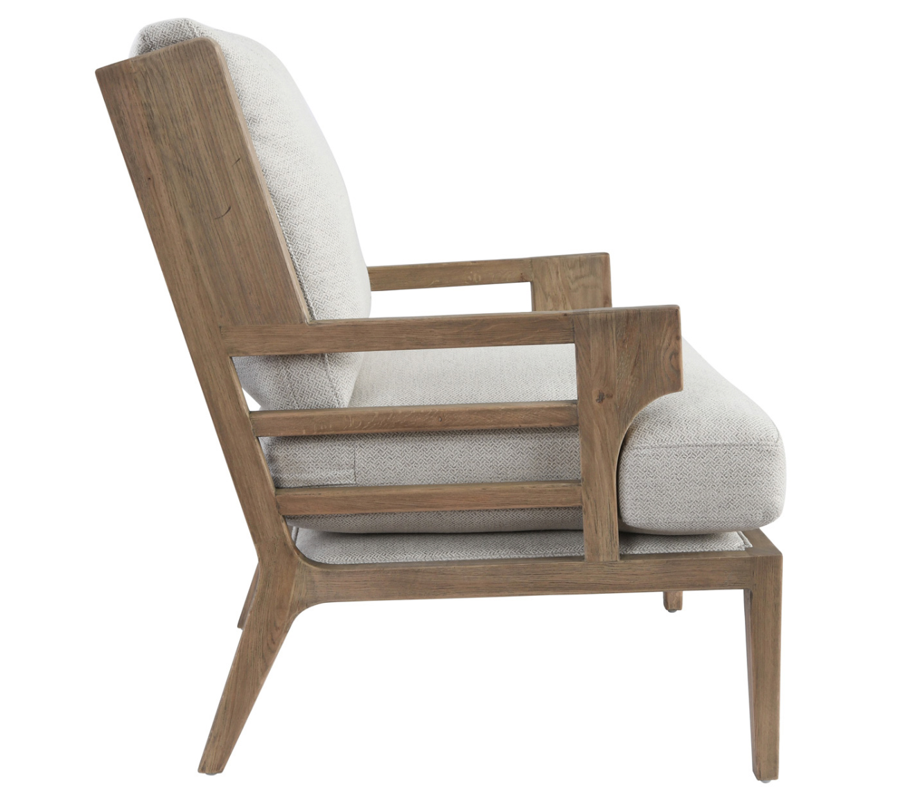Abbott 30" Oak Accent Chair - Pearl Linen