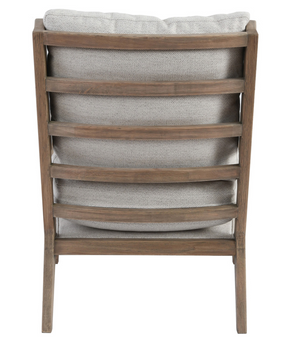 Abbott 30" Oak Accent Chair - Pearl Linen