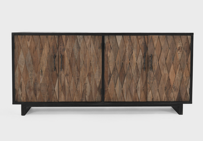 Dmitri 78" Reclaimed Elm 4 Door Sideboard - Ebony