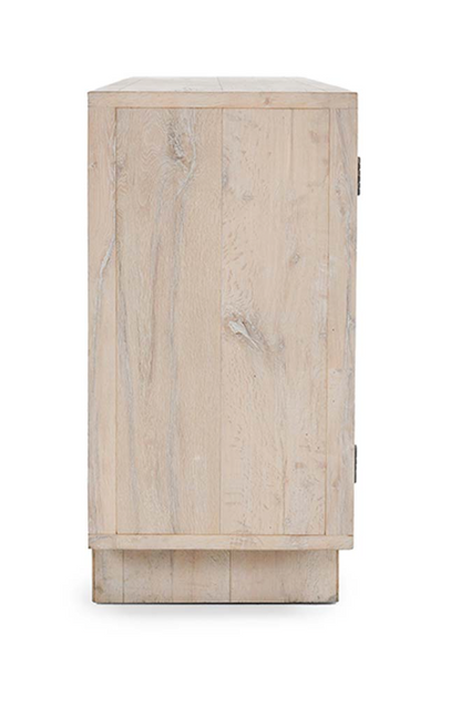 Dmitri 78" Reclaimed Elm 4 Door Sideboard - Light Oak