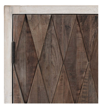 Dmitri 78" Reclaimed Elm 4 Door Sideboard - Light Oak