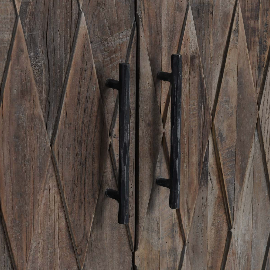 Dmitri 78" Reclaimed Elm 4 Door Sideboard - Light Oak
