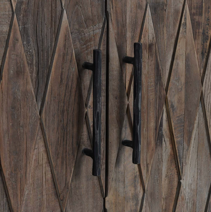 Dmitri 78" Reclaimed Elm 4 Door Sideboard - Light Oak
