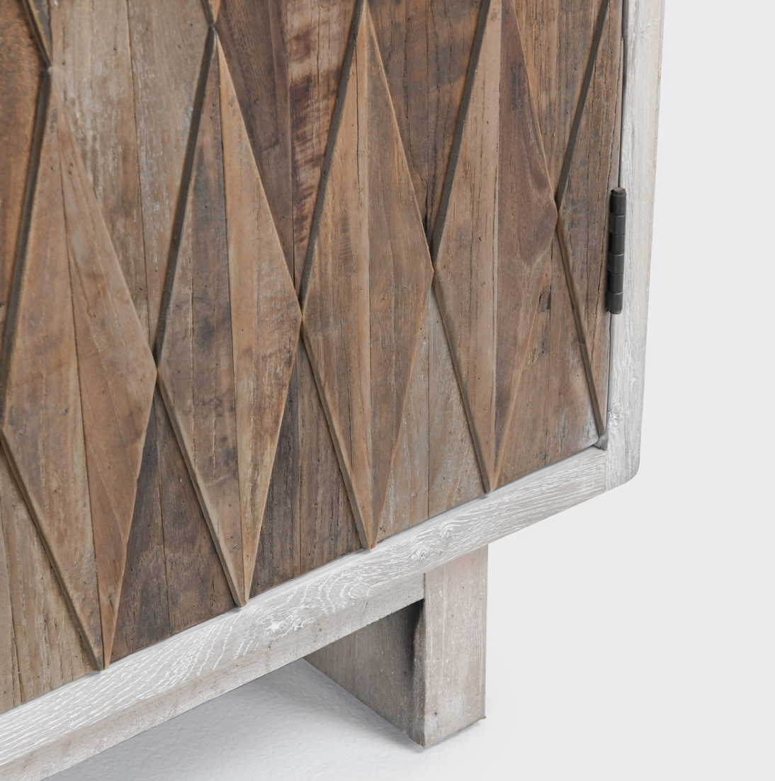 Dmitri 78" Reclaimed Elm 4 Door Sideboard - Light Oak