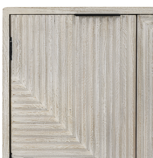 Lawrence 108" 6 Door Sideboard - Antique Alabaster + Iron