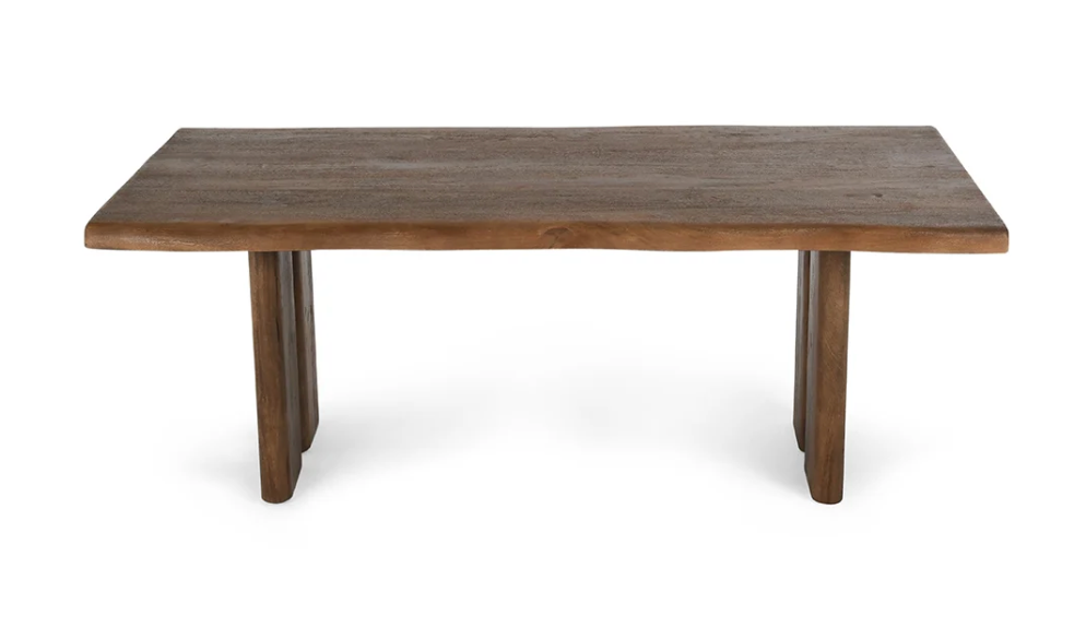 Harden 80" Natural Edge Dining Table - Dark Ash