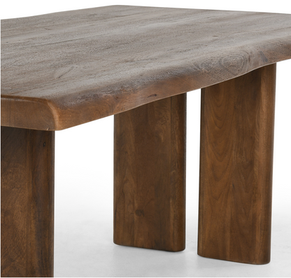 Harden 80" Natural Edge Dining Table - Dark Ash