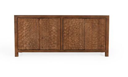 Dahlia 86" 4 Door Hand Carved Sideboard - Natural