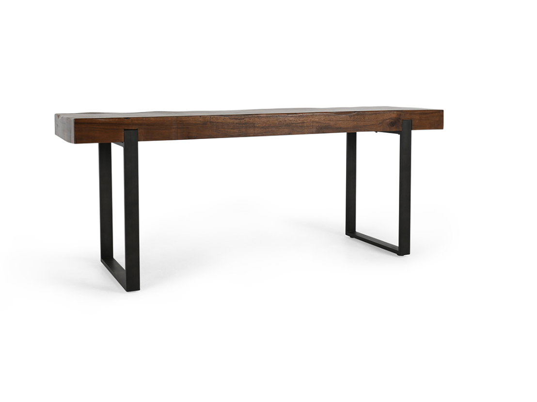 Dante 92" Counter Height Gathering Table - Walnut + Iron