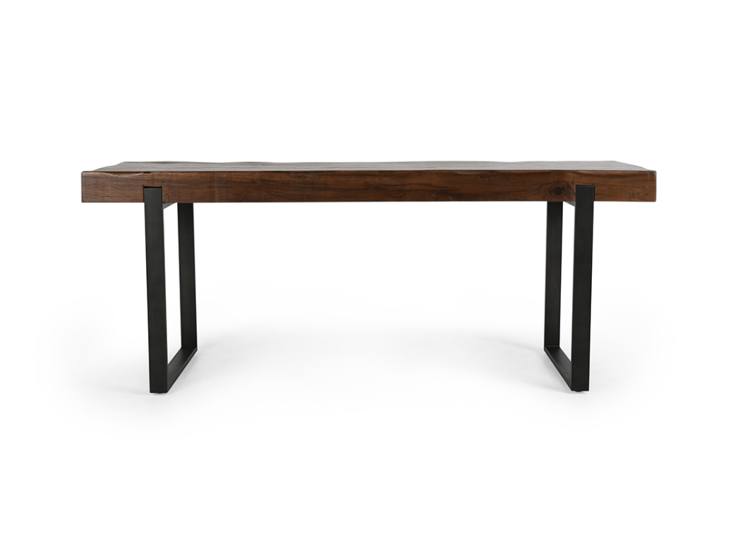 Dante 92" Counter Height Gathering Table - Walnut + Iron